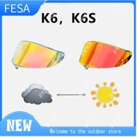 K6 / K6S Photochromic Tấm Che Cho AGV Mũ Bảo Hiểm Ống Kính Pista GPR GPRR CORSA R K1 K3SV K5 K5S Chống Tia UV Viseira Capacete Mũ Bảo Hiểm Phần