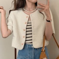 K70|Áo khoác blazer nữ hàn quốc croptop ngắn tay mùa hè thanh lịch đi biển, công sở gd_order