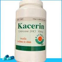 Kacerin Cetirizine 10mg Khánh Hòa (Lọ/1000v)