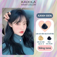 [KADOLA HAIR COLOR] Thuốc nhuộm tóc màu Xanh Đen - Cần Tẩy/Nâng Tone | Kèm bao tay mũ trùm