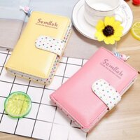KAITIFEI Ví cầm tay Đẹp Da Giá Rẻ Ngắn Bóp Đựng Tiền Nhỏ Mini bằng da thiết kế đơn giản thời trang xinh xắn cho nữ