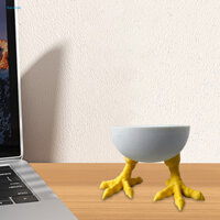Kaitlyn Giá đỡ móng vuốt gà in 3d Trang trí móng vuốt gà đáng yêu Giá đỡ sứ 3d in hình chân gà con điêu khắc để trang trí văn phòng tại nhà Đông Nam