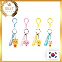 [KAKAO FRIENDS] Initial Silicone Ring Vòng Silicone 4 Đầu Dây Buộc Cho Móc Khóa Kim Loại Thời Trang│Vỏ Bảo Vệ Hộp Sạc Tai Nghe Airpods Galaxy Buds (RYAN, APEACH, MUZI, TUBE) Có Móc Khóa│Móc Khóa Hình Kakao Friends Dễ Thương