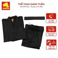 [Kaki] Võ Phục Võ Cổ Truyền, Bộ Tập Võ Màu Đen, Vạt Chéo, Cổ Xẻ, Chất Vải Kaki Dày, Siêu Bền