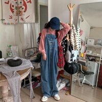 Kakilo Quần Yếm jeans Dài Lưng Cao Thời Trang Hàn Quốc Cho Nữ