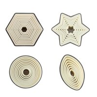 Kalaien Cookie Cutter Bánh Trang Trí Hình Lục Giác/Trái Tim Tình Yêu/Vòng Pastry Cutter Bộ