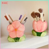 Kameisvn Hộp Đựng Bút Hoa Gốm Để Bàn Trang Trí Dễ Thương Cô Gái Để Bàn Văn Phòng Hộp Bảo Quản Kệ Văn Phòng Phẩm Bình Chứa VN