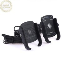 Kamembbn Xe Máy Gương Chiếu Hậu Giá Đỡ Điện Thoại Hỗ Trợ Sạc USB Chống Nước VN