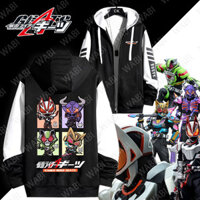 Kamen Rider GATS In 3D Nam / Nữ Thời Trang Mùa Thu Phổ Biến Anime Nhật Bản Dây Kéo Áo Khoác Áo Dài Tay Pollover Masked Rider Na-go Buffa Tycoon DGP