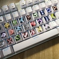 Kamen Rider W Memory Chữ Cái Cá Nhân Miếng Dán Đơn Bàn Phím Miếng Dán Nút Miếng Dán Máy Tính Để Bàn Laptop