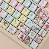 Kamisama Love Keycap 123 Phím Anh Đào Hồ Sơ PBT Nhuộm Thăng Hoa Cơ Macaron Keycaps Anime Kamisama Kiss Momozono Nanami Cá Tính Dễ Thương Keycap