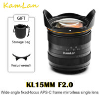 Kamlan Ống Kính Góc Rộng 15mm f2.0 aps-c Cho Máy Ảnh canon m / sony e / fuji x / m43