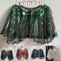 Kangnai Flapper Khăn choàng nữ Vintage Wedding Sequin Deco