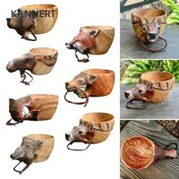 Kannert Cốc Gỗ Cắm Trại Bát Gỗ Trang Trí Cốc Cà Phê