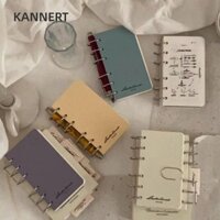 Kannert Learning Notepad, A7 Máy tính xách tay lá rời Mini, Trang chia cổ điển Màu trơn Trống Binder Thư mục Đồ dùng học sinh