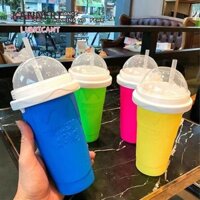Kannert Slushy Maker Cup, Silicon + TPU Quick Frozen Smoothie Cup, Pinch bền 300ml Cốc bóp làm mát mùa hè cho trẻ em Quà tặng
