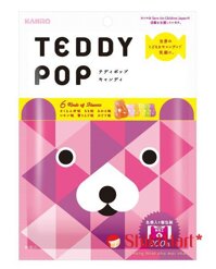 Kanro Teddy Pop – 4 kinds of flavors (assorted fruit candies) 70g