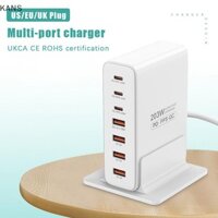 Kans 203W Để Bàn GaN Sạc Đa Cổng USB Loại C PD QC Điện Thoại Du Lịch Trạm Sạc Nhanh PPS Adapter Cho MacBook IPhone Samsung vn