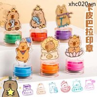 Kapibara Seal Acrylic Trẻ Em Phần Thưởng Dễ Thương Sổ Tay Hoạt Hình Họa Tiết Khuyến khích Màu Con Dấu Đồ Chơi