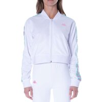 Kappa Womens 222 Banda Asber Jacket - White/Green Aqua/Pink Fuchsia