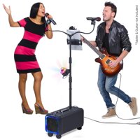 Karaoke Machine For Adults and Kids with Bluetooth Speaker, 2 Wireless Microphones, and Vibrant LED Lights with Flashing Disco Ball - Best Christma...