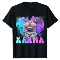 Karma Mèo Người Yêu Nghiệp Là Bạn Trai Của Tôi Tàn Ác Mèo Người Yêu Áo Ngộ nghĩnh Tôi Và Karma Vibe Like That Lovely Kitty Tee