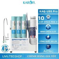 Karofi Máy Lọc Nước RO KAQ-U50K Gấp 2 Hiệu Suất 10 Cấp Smax Pro V Bình Chứa 5L Công Suất 20L/H Bổ Sung Khoáng Chất Tốt Cho Cơ Thể