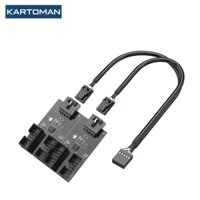 Kartoman USB 9pin Thẻ Mở Rộng Nam 1 Đến 2 / 4 Nữ Nối Dài Cáp Adapter Bảng Mạch 2.0 HUB Cho Máy Tính Để Bàn Bo Mạch Chủ