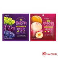 Kasugai Tsubu Gummy PREMIUM 75g – Rich Grape / Rich Peach [Direct from Japan]
