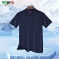 Katile Nam Công Sở Thoáng Mát Tay Ngắn Áo Thun Cổ Màu Trơn POLO Áo Sơ Mi Ice Silk Ve Áo XP30