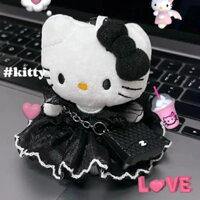 Kawaii Hello Kitty Pompon Váy Móc Khóa Sang Trọng Đồ Chơi Hoạt Hình Dễ Thương Búp Bê Nhồi Bông Ba Lô Mặt Dây Chuyền Trang Trí Quà Tặng Trẻ Em