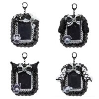 Kawaii Sanrio Hello Kitty Bộ Thẻ Mặt Dây Chuyền Cinnamoroll Kuromi Cô Gái Anime Phong Cách Gothic 3 inch Ảnh Thẻ ID Túi Bảo Quản