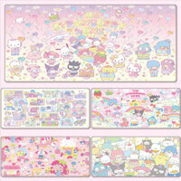 Kawaii Sanrio Hoạt Hình Miếng Lót Chuột 60x30cm Dễ Thương Hello Kitty KUROMI Chơi Game Thể Thao Miếng Lót MY MELODY POCHACCO Laptop Văn Phòng Bàn Phím Máy Tính Thảm