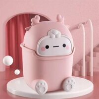 Kawaii Thùng Rác Mini Hoạt Hình Thùng Rác Cho Văn Phòng Tại Nhà Và Phòng Trẻ Em Dễ Thương Đứng Nhựa Thùng Rác Trang Trí