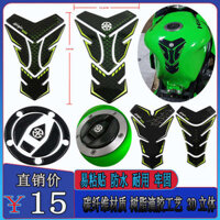 Kawasaki Ninja H2R H2 H2-SX 15-19 5D Carbon Fiber Modified Fuel Tank Cap Sticker Fishbone Decal Sticker