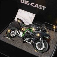 Kawasaki Ninja H2R SPORT SUPER BIKE MODEL ,with Sound and Light Off Road Autocycle Toys