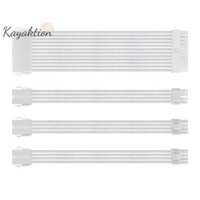 Kayaktion PSU ATX 24Pin Cáp Nối Dài Nylon Bện 8pin 6 + 2pin Dây 24-pin Bo Mạch Chủ Mở Rộng Cho Máy Tính Vỏ PC Bộ Cáp Điện Đẹp