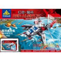 Kazi KY81015 81015  MÁY BAY TRỰC THĂNG HAI LƯỠI bộ đồ chơi xếp lắp ráp ghép mô hình Red Alert 3 Báo Động Đỏ 3 277 khối