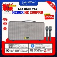 KCBox KC260Pro - Loa Xách Tay Karaoke Cao Cấp Giá Tốt Nhất 2023, Bass Boost, Bluetooth 6.0, Tặng Kèm Micro Không Dây Hàng chính hãng