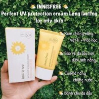 KCN CỰC TỐT CHO DA DẦU  KEM CHỐNG NẮNG INNISFREE PERFECT UV PROTECTION CREAM LONG LASTING FOR OILY SKIN SPF50+ PA+++