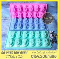 KD0325 - Khuôn nhựa VT - Set 3 khuôn CHỮ, SỐ in oval (16/6)