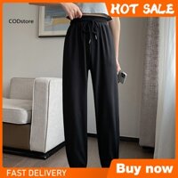 Kdc Quần Dài oversized Vải Lụa Lạnh Lưng Thun Có Túi Thoải Mái Thời Trang Cho Nữ Mặc Hàng Ngày