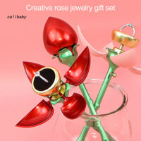 Kdcl- Hộp nhẫn cầu hôn lãng mạn Hộp nhẫn hoa hồng vĩnh cửu lãng mạn cho quà tặng kỷ niệm cầu hôn