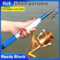 Kdfh- Tay cầm chống trượt Cần câu bằng sợi thủy tinh lâu trôi Cần câu bằng kính thiên văn di động có tay cầm chống trượt để câu cá nước mặn Cực du lịch Mini hạng nặng