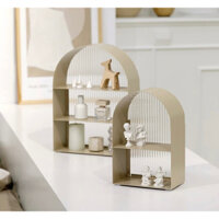 Kệ 2 tầng decor trang trí chụp hình màu trà sữa
