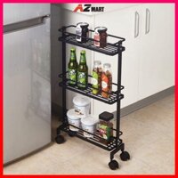 Kệ 3 Tầng Có Bánh Xe 💔FREESHIP💔 Kệ Sắt 3 Tầng Sơn Tĩnh Điện Cao Cấp Siêu Tiện Dụng