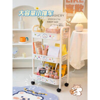 Kệ 3 tầng đa năng kèm sticker dễ thương