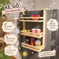 Kệ 3 tầng đựng gia vị, kệ treo tủ lạnh đa năng, kệ nhà bếp