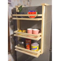 Kệ 3 tầng đựng gia vị, kệ treo tủ lạnh đa năng, kệ nhà bếp