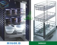 Kệ 3 tầng Higold đựng chai lọ inox 304 – 305001